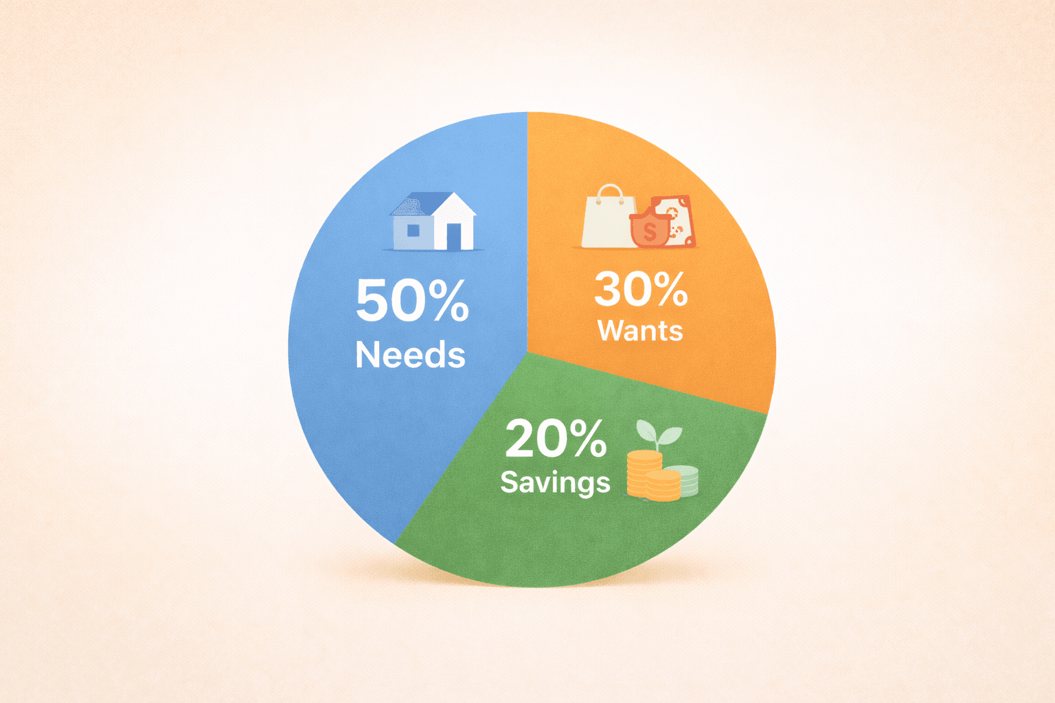 50 30 20 rule budget split illustration India