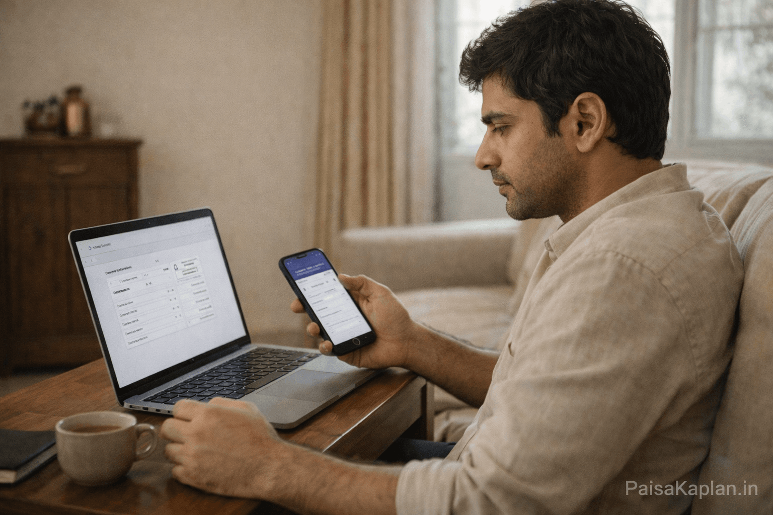 Indian salaried person planning monthly savings from salary