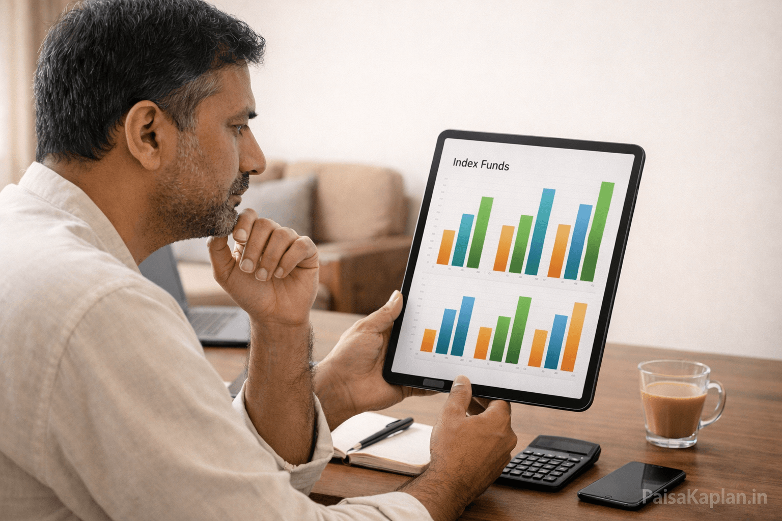Comparison of top index funds in India based on returns and expense ratio