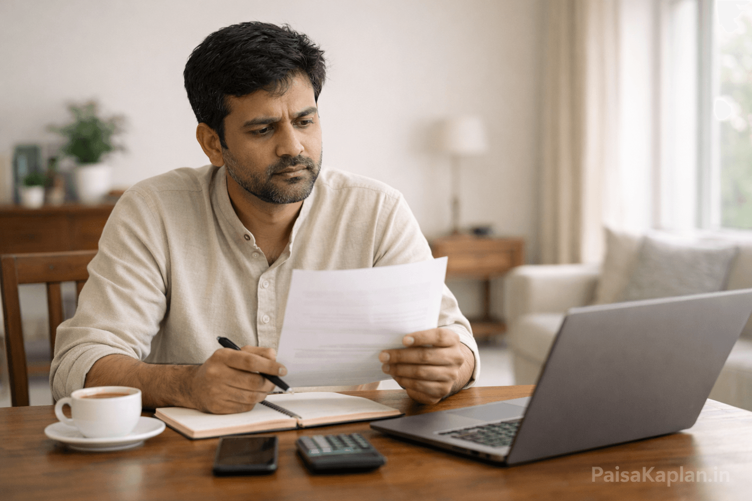 Indian investor looking confused while reviewing mutual fund options